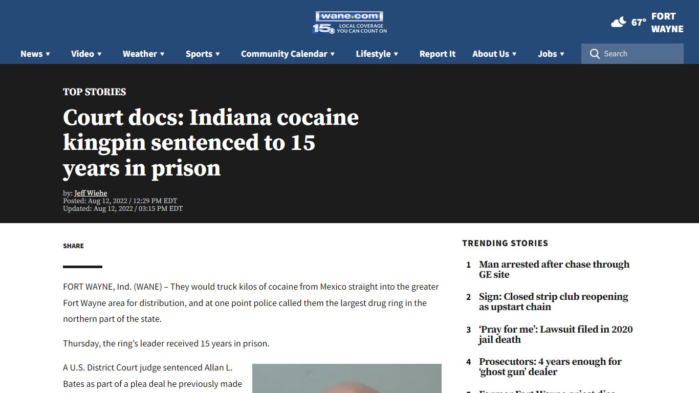 Court docs: Indiana cocaine kingpin sentenced to 15 years in prison ...